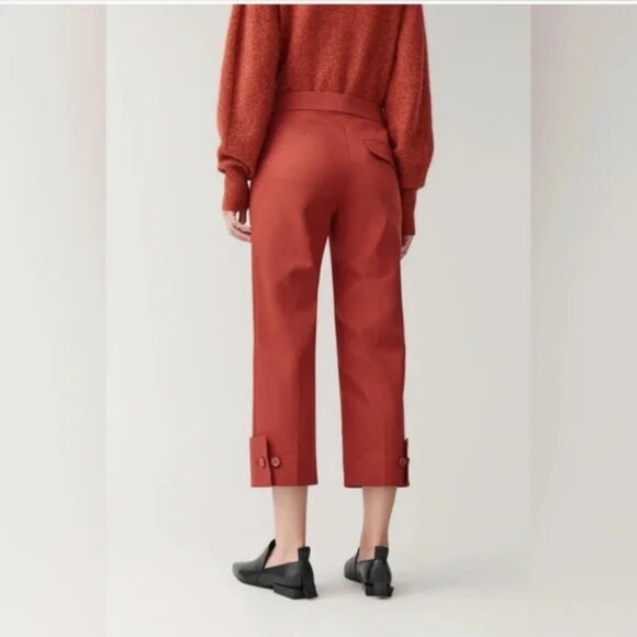 COS Red Ankle Cropped Pants - Picture 13 of 14